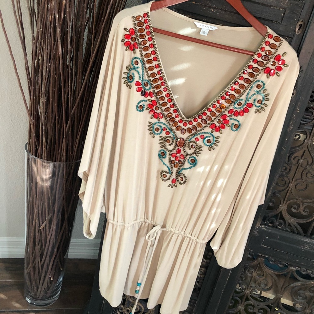 Stunning Boston Proper jeweled top